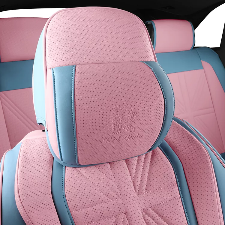 Luxury Universal Leather Seat Covers with Head Pillow and Lumbar Support