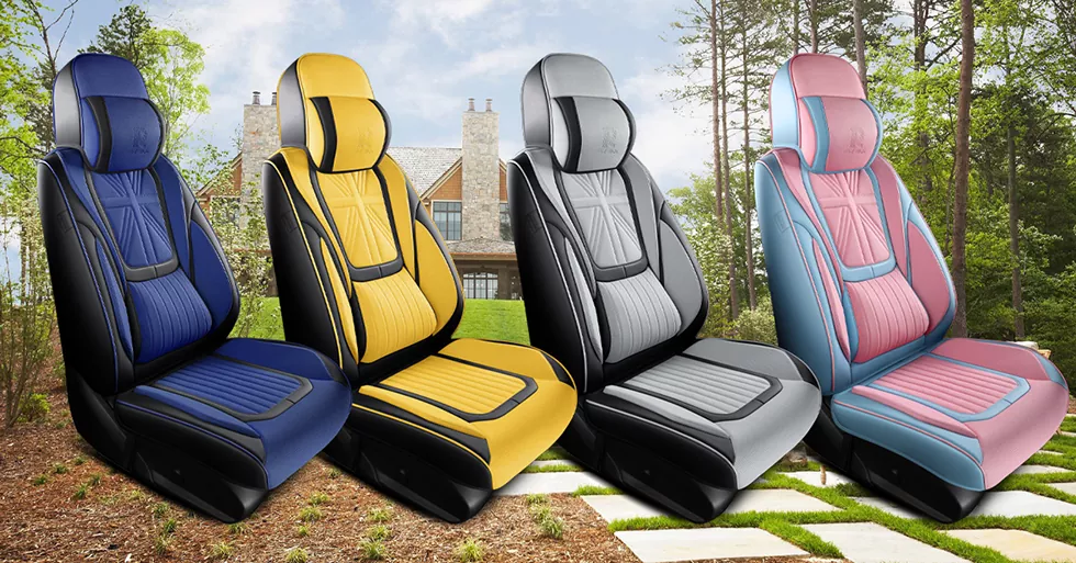 color options for luxury universal leather seat covers with lumbar support